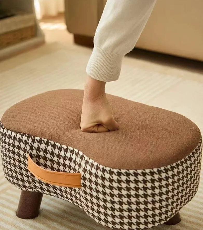 Massivholz Hocker mit Polsterung