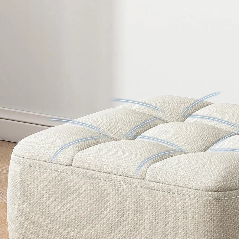 Quadratischer Baumwoll-Leinen Hocker