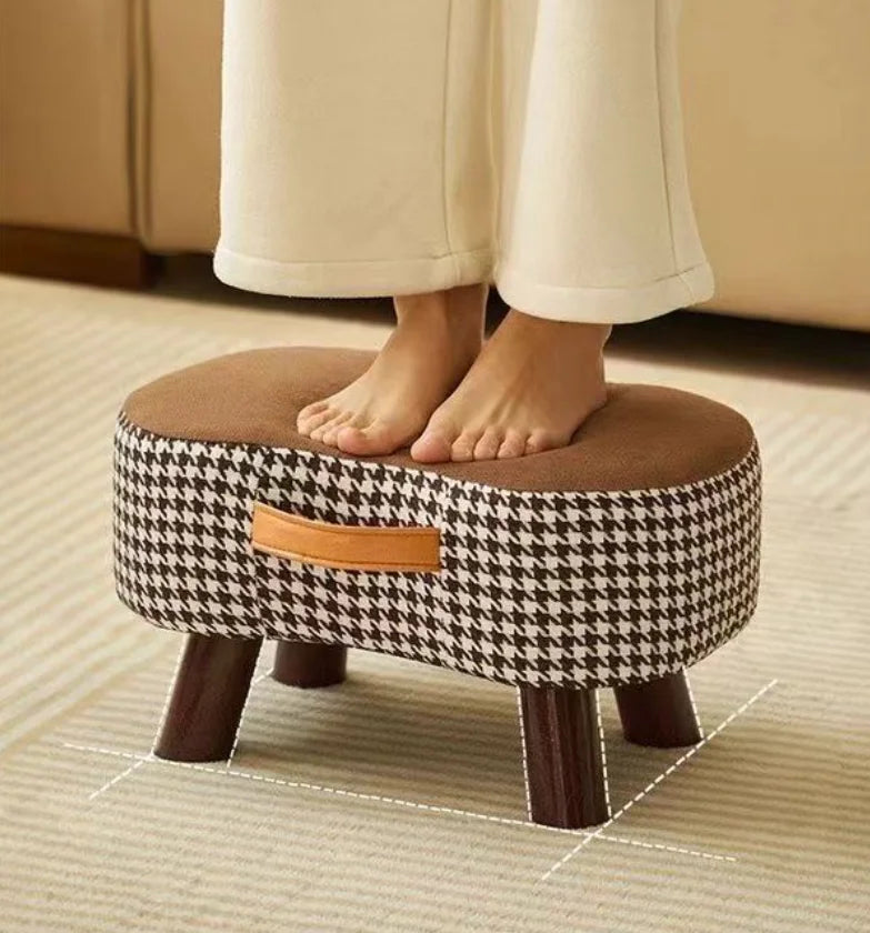 Massivholz Hocker mit Polsterung