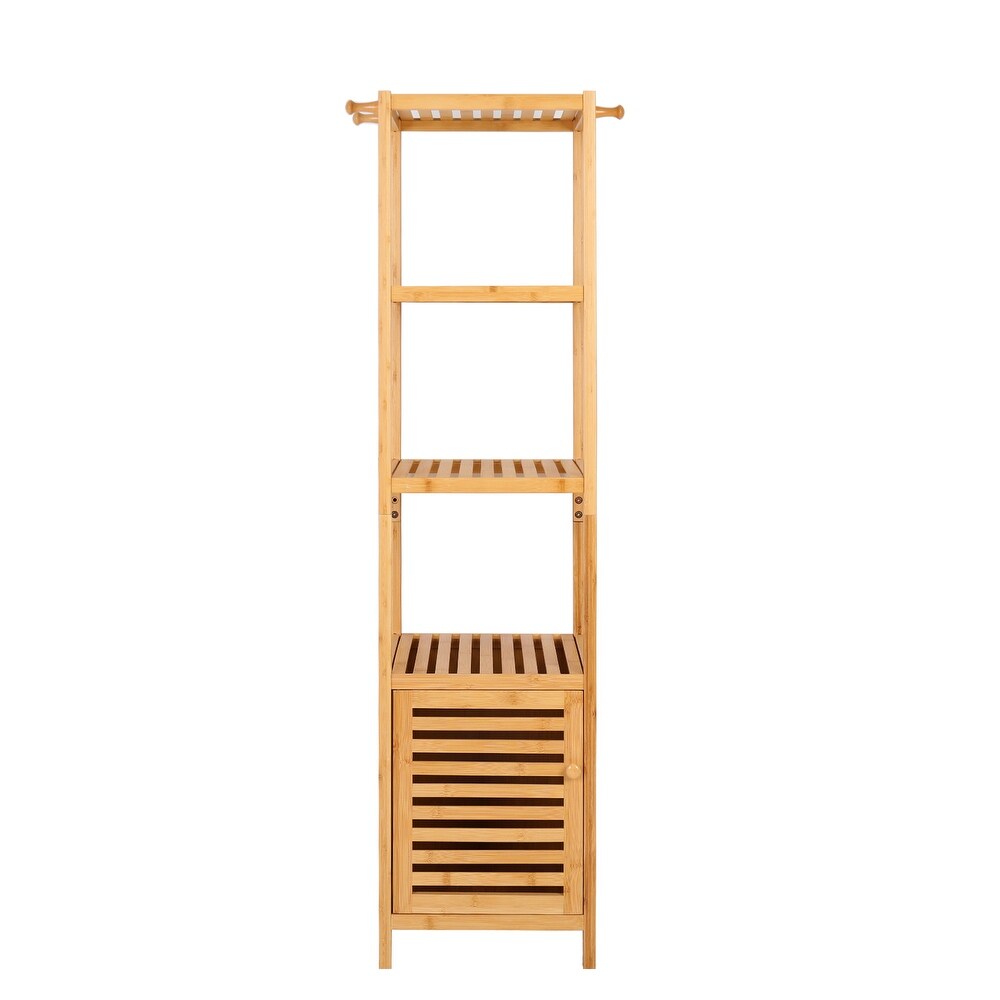 Hoher Schrank mit Jalousietür und 3 Ebenen