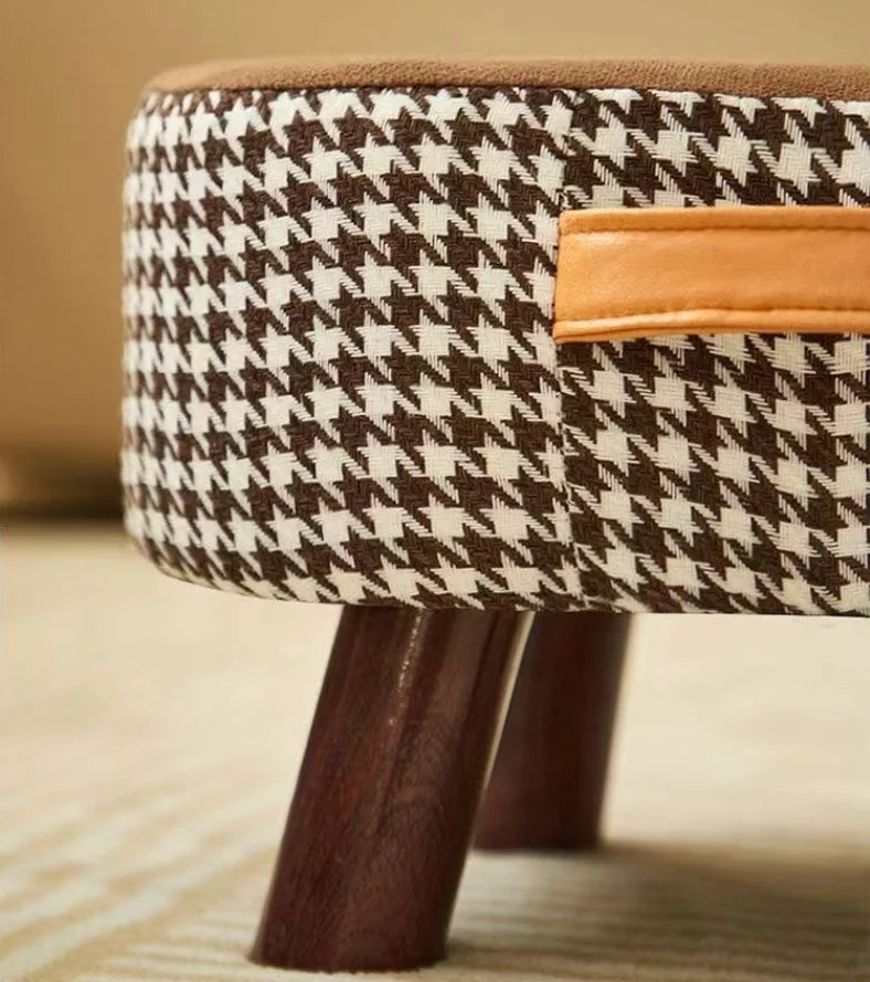 Massivholz Hocker mit Polsterung